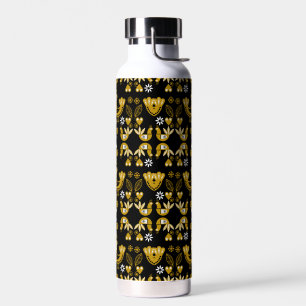 Skandinavische Volkskunst Vögel Trinkflasche