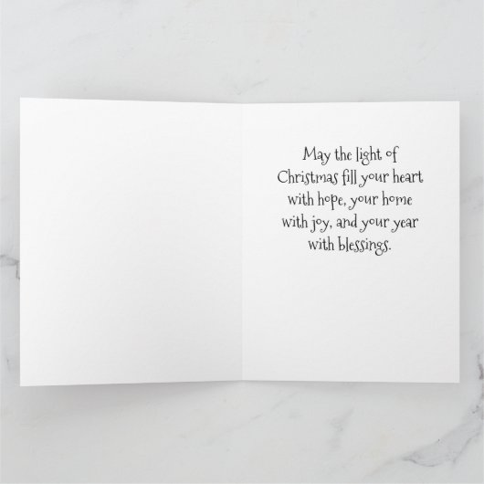 Skandinavische Volkskunst Weihnachtsbaumkarte Karte (Innenseite)