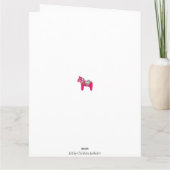 Skandinavische Volkskunst Weihnachtsbaumkarte Karte (Rückseite)