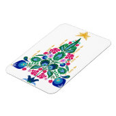 Skandinavische Volkskunst Weihnachtsbaumkarte Magnet (Linke Seite)