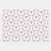 Skandinavische Volksmücher, die Weihnachtsmuster z Geschenkpapier Set (Vorderseite)