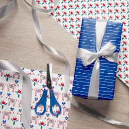 Skandinavische Volksmücher, die Weihnachtsmuster z Geschenkpapier Set