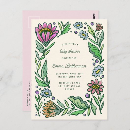 Skandinavische Volkspülung Postkarte (Vorne/Hinten)