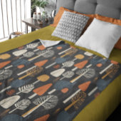 Skandinavische Waldbäume Fleecedecke