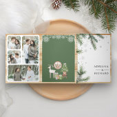 Skandinavische Weihnachten alles in einem QR-Code Dreifach Gefaltete Einladung