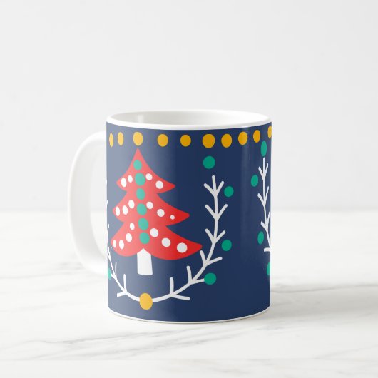 skandinavische Weihnachten Kaffeetasse (Vorderseite Links)