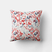 Skandinavische Weihnachten Mit Monogramm Folklore Kissen (Rückseite)