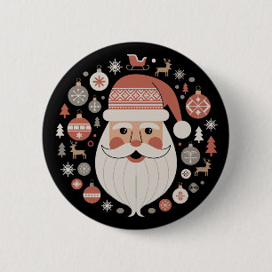 Skandinavische Weihnachten Santa Cottagecore Norwe Button
