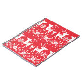 Skandinavische Weihnachten: Schneeflocken & Hirsch Notizblock (Linke Seite)