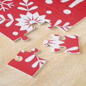 Skandinavische Weihnachten: Schneeflocken & Hirsch Puzzle (Seite)