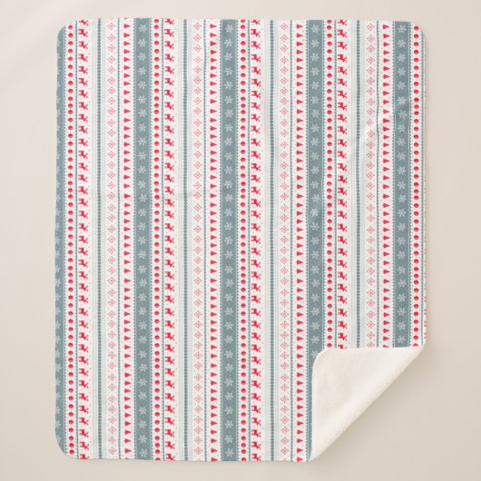 skandinavische Weihnachten Sherpadecke (Vorderseite)