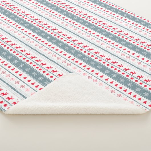 skandinavische Weihnachten Sherpadecke (3/4)