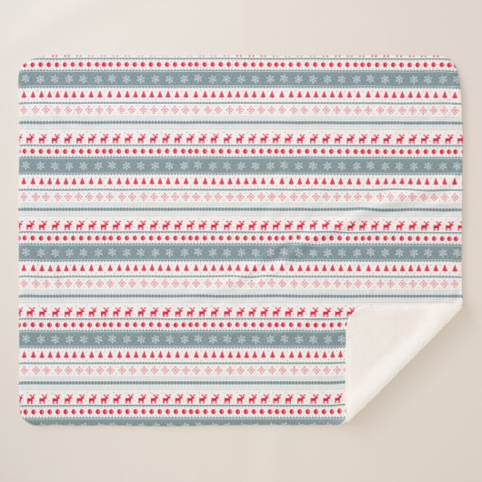 skandinavische Weihnachten Sherpadecke (Vorderseite (Horizontal))