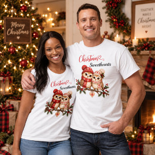 Skandinavische Weihnachts-Schatzhüter-Eulenkoppel T-Shirt