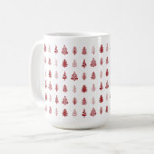 Skandinavische Weihnachtsbaum-Tasse Kaffeetasse (Vorderseite Links)