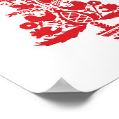 Skandinavische Weihnachtsbaumdekoration Poster (Ecke)