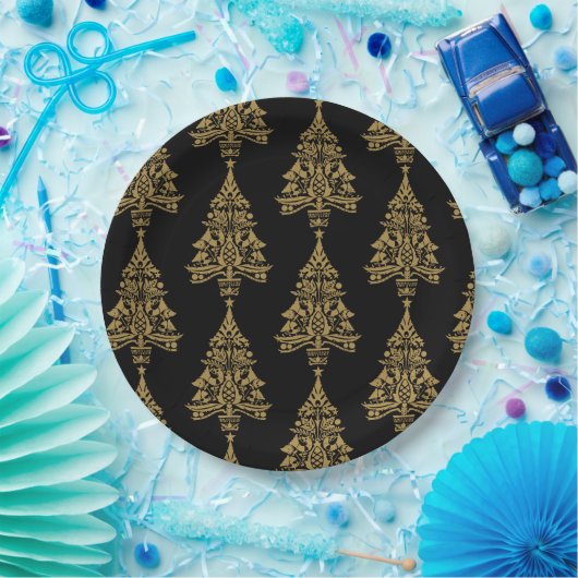 Skandinavische Weihnachtsbaumdekorationen Pappteller (Party)