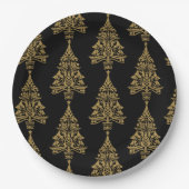 Skandinavische Weihnachtsbaumdekorationen Pappteller (Vorderseite)