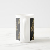 Skandinavische Weihnachtsbaumdekorationen Porzellantasse (Rückseite)