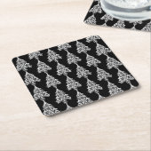 Skandinavische Weihnachtsbaumdekorationen Rechteckiger Pappuntersetzer (angewinkelt)