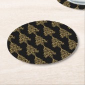 Skandinavische Weihnachtsbaumdekorationen Runder Pappuntersetzer (Angewinkelt)