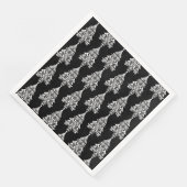 Skandinavische Weihnachtsbaumdekorationen Serviette (Ecke)