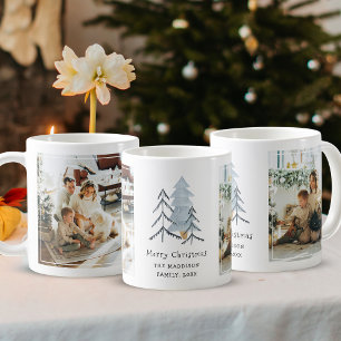 Skandinavische Weihnachtsbäume Benutzerdefinierte  Kaffeetasse