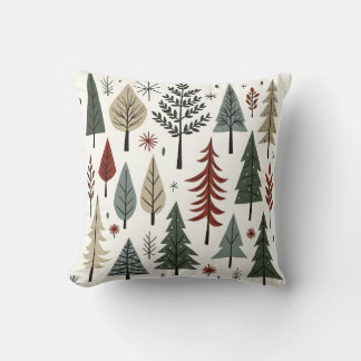 Skandinavische Weihnachtsbäume – Minimalistischer Kissen