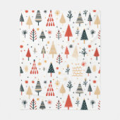 Skandinavische Weihnachtsbaumen Nordic Fleecedecke (Vorderseite)