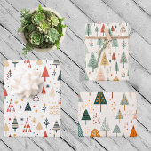 Skandinavische Weihnachtsbaumen Nordic Geschenkpapier Set