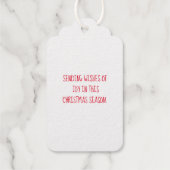 Skandinavische Weihnachtsbaumkarte Geschenkanhänger (Rückseite)