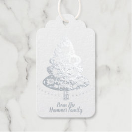 Skandinavische Weihnachtsbaumkarte Geschenkanhänger