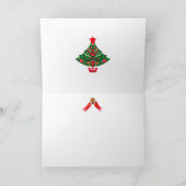 Skandinavische Weihnachtsbaumkarte Karte (Innenseite)