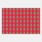 Skandinavische Weihnachtsbaumkunst Geschenkpapier Set (Vorderseite 2)