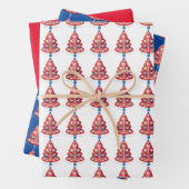 Skandinavische Weihnachtsbaumkunst Geschenkpapier Set (Beispiel)