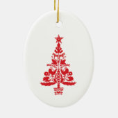 Skandinavische Weihnachtsbaumkunst Keramik Ornament (Hinten)