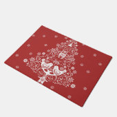 Skandinavische Weihnachtsbaummagie Fußmatte (Schrägansicht)