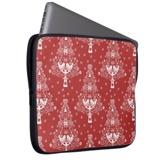 Skandinavische Weihnachtsbaummagie Laptopschutzhülle (Vorne Rechts)