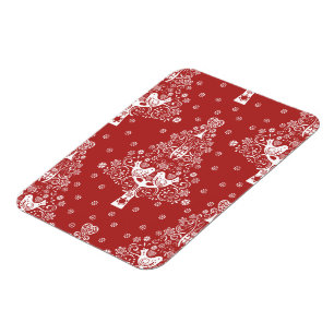 Skandinavische Weihnachtsbaummagie Magnet