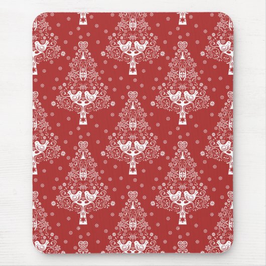 Skandinavische Weihnachtsbaummagie Mousepad (Vorne)