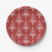 Skandinavische Weihnachtsbaummagie Pappteller (Vorderseite)