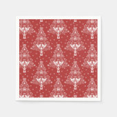 Skandinavische Weihnachtsbaummagie Serviette (Vorderseite)