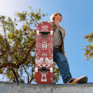 Skandinavische Weihnachtsbaummagie Skateboard