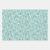 Skandinavische Weihnachtsbaummuster Geschenkpapier Set (Vorderseite 3)