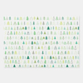 Skandinavische Weihnachtsbaummuster Geschenkpapier Set (Vorderseite)
