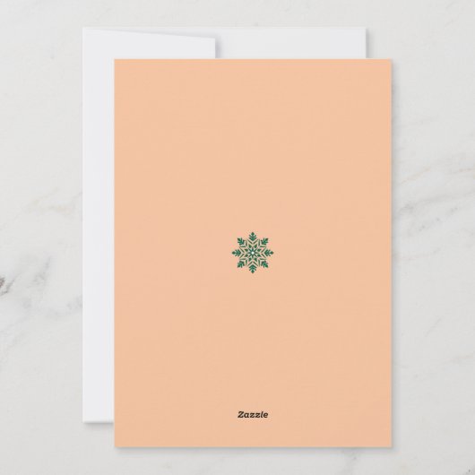 skandinavische Weihnachtsblume Feiertagskarte (Rückseite)