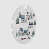Skandinavische Weihnachtsdekoration Wasserfarbenhä Ornament (Vorderseite)