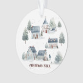 Skandinavische Weihnachtsdekoration Wasserfarbenhä Ornament (Vorderseite)