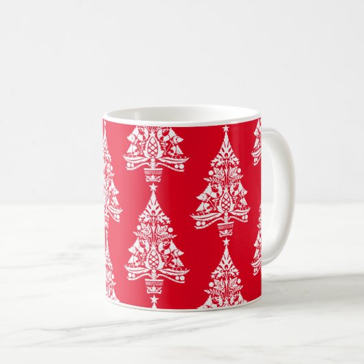 Skandinavische Weihnachtsdekorationen Kaffeetasse (VorderseiteRechts)