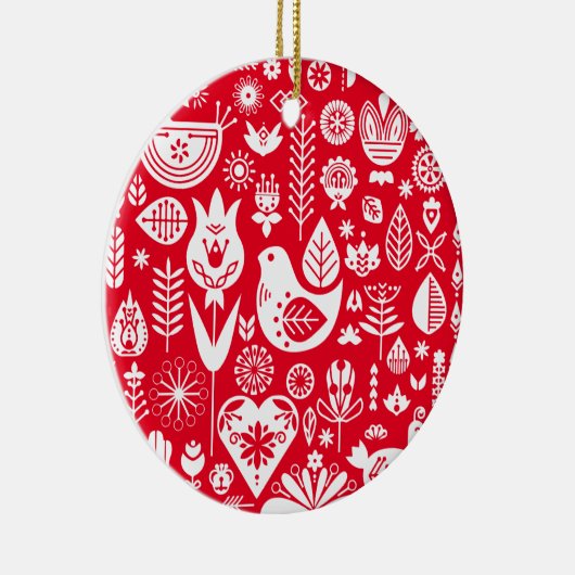 Skandinavische Weihnachtsdekorationen Keramik Ornament (Rechts)